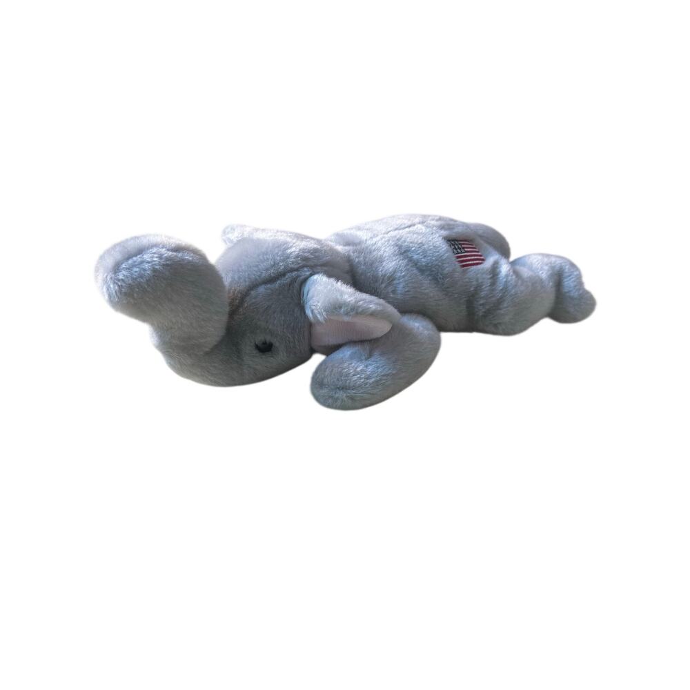 Elephant TY Beanie Bear With American Flag Desgin